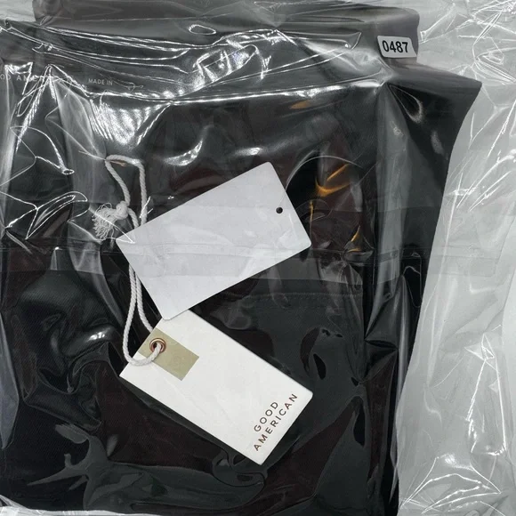 Good American Power Stretch Pull-On Straight Ankle Black Jeans, Size Small NWT - Picture 16 of 16